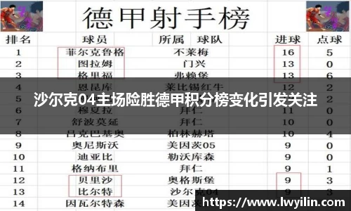 沙尔克04主场险胜德甲积分榜变化引发关注
